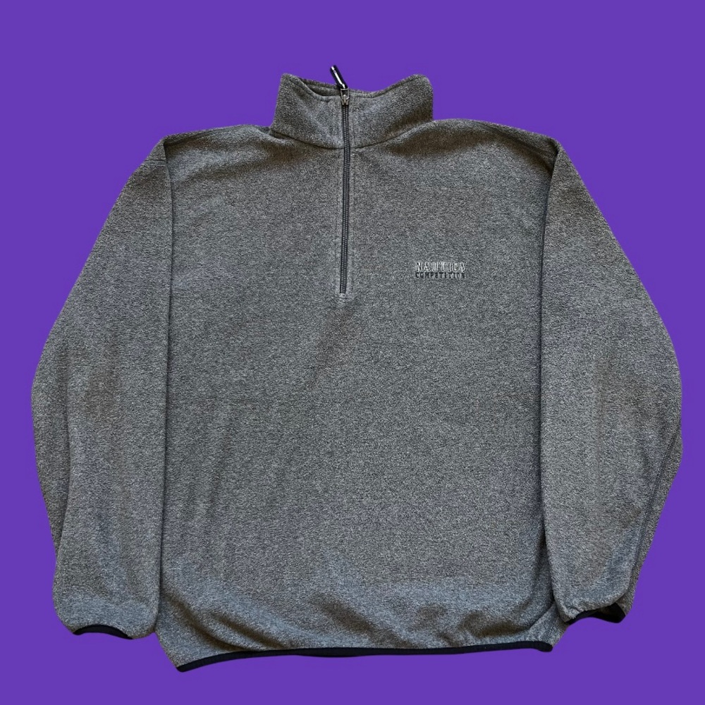 Vintage Nautica Competition NauTech Fleece Quarter Zip Jacket Men Size L
